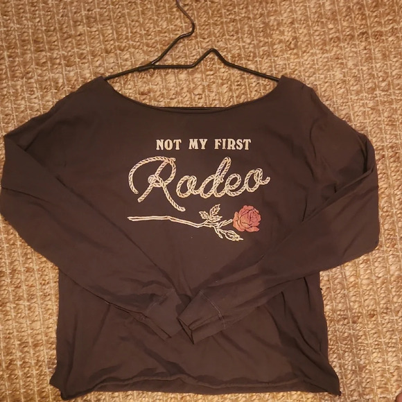 Gray Graphic Long Sleeve Sweatshirt Relaxed Fit - Picture 3 of 3